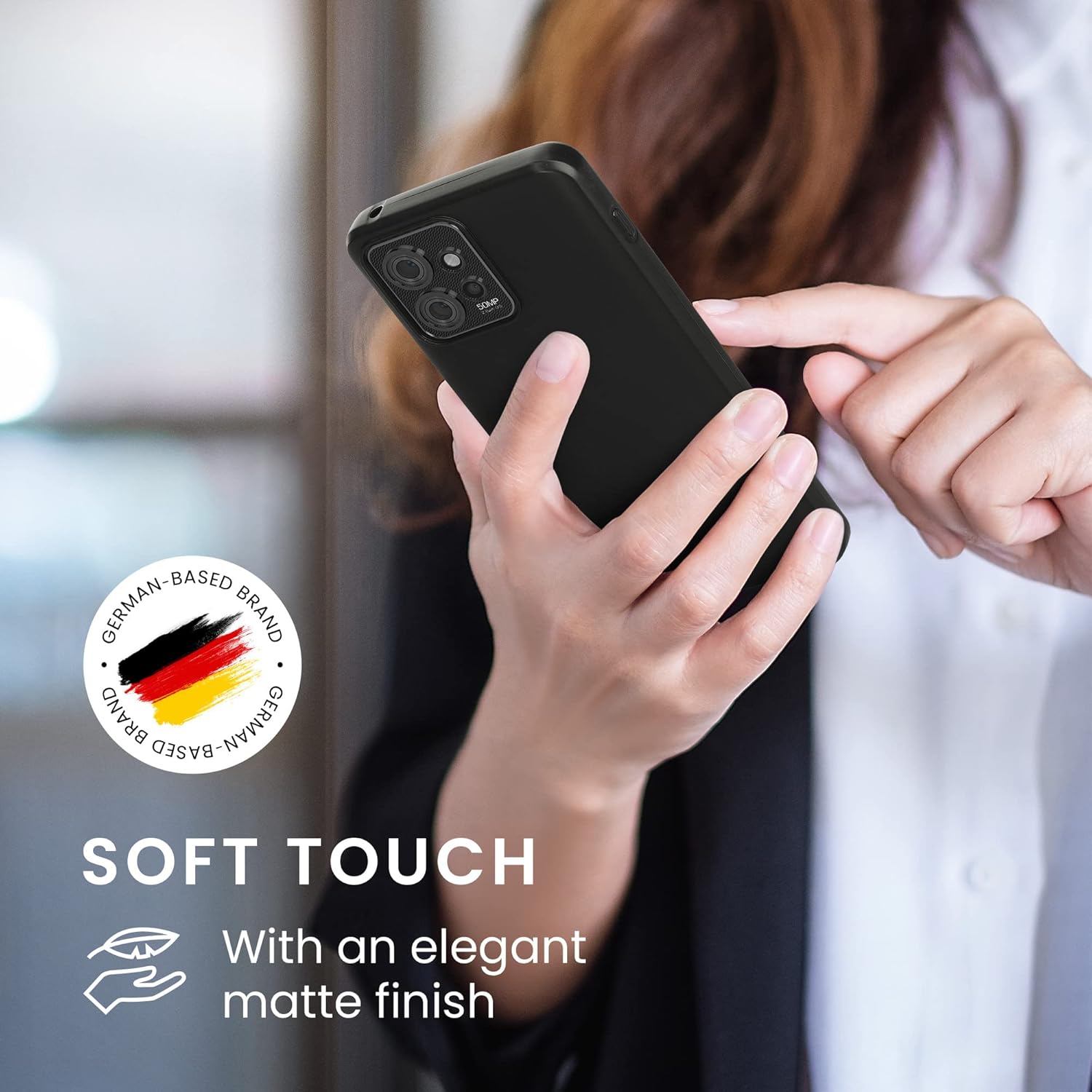 kwmobile Funda compatible con Motorola ThinkPhone – Funda protectora de silicona TPU suave y delgada, color negro mate