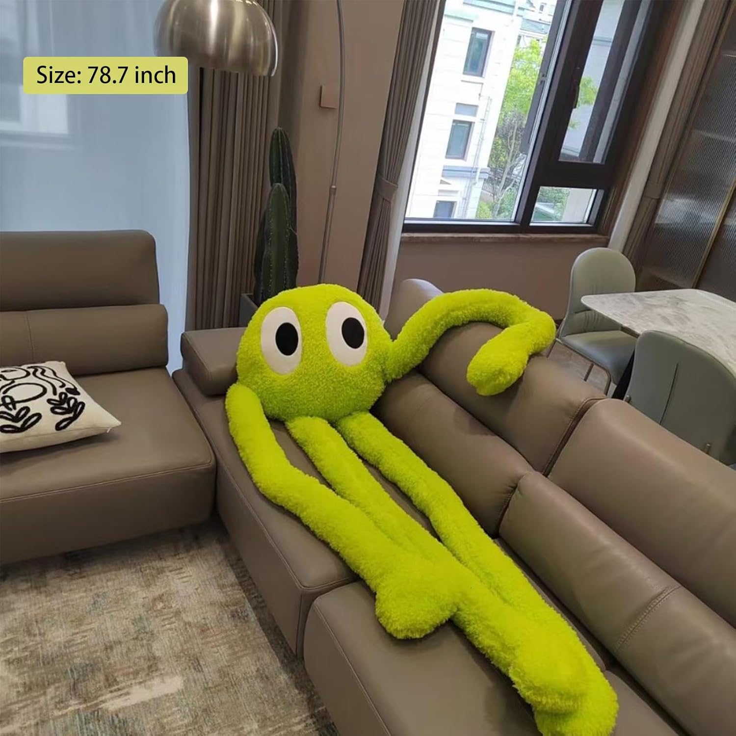 Animales de peluche de pulpo, juguete gigante de pulpo de patas largas, 78.7 pulgadas, suave pulpo de peluche, almohada de peluche de animales del