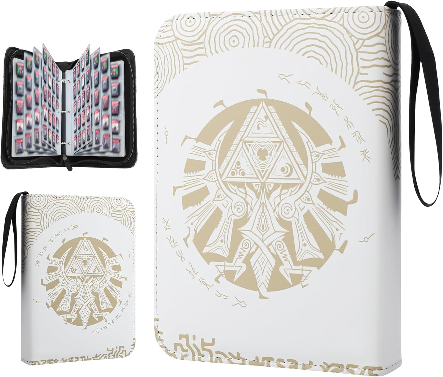 Tarjetero de 300 bolsillos para tarjeta Zelda Amiibo, libro de tarjetas de juego con interruptor de etiquetas NFC con fundas de tarjetas graduadas,
