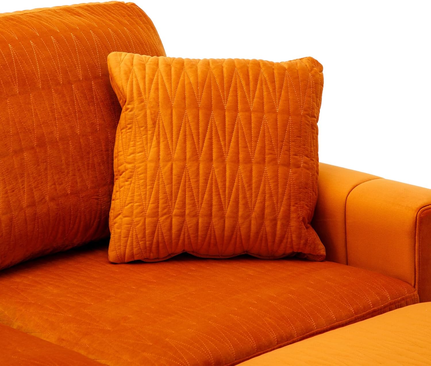 Sofá modular en forma de U de 113 pulgadas, sofá modular de terciopelo con dos otomanas y funda extraíble, sofá de asiento profundo de 4 plazas para