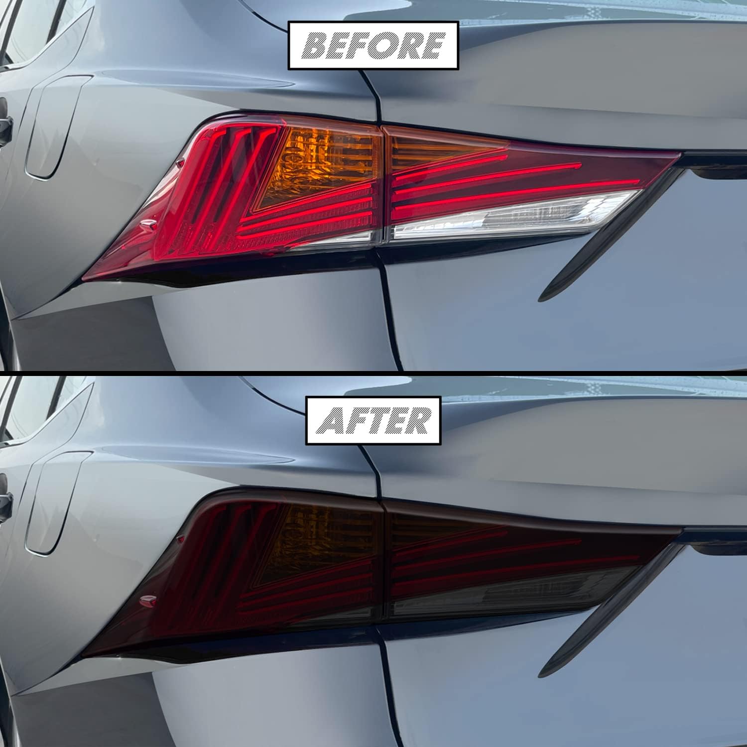 SlickMod Tinte de humo de vinilo precortado para Lexus 2017-2020 es luz trasera 200t 300 350 (20% humo oscuro, 1. luz trasera)