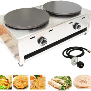Máquina de crepas LPG de 2800 Pa, máquina comercial de crepé antiadherente, horno de panqueques con válvula de baja presión para tortilla de huevos Máquina de crepas LPG de 2800 Pa, máquina comercial de crepé antiadherente, horno de panqueques con válvula de baja presión para tortilla de huevos