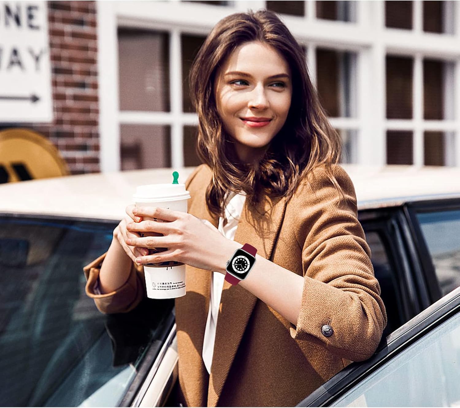 Correa de silicona compatible con Apple Watch Ultra Band de 1.496 in, 1.575 in, 1.614 in, 1.654 in, 1.732 in, 1.772 in, para mujeres y hombres,