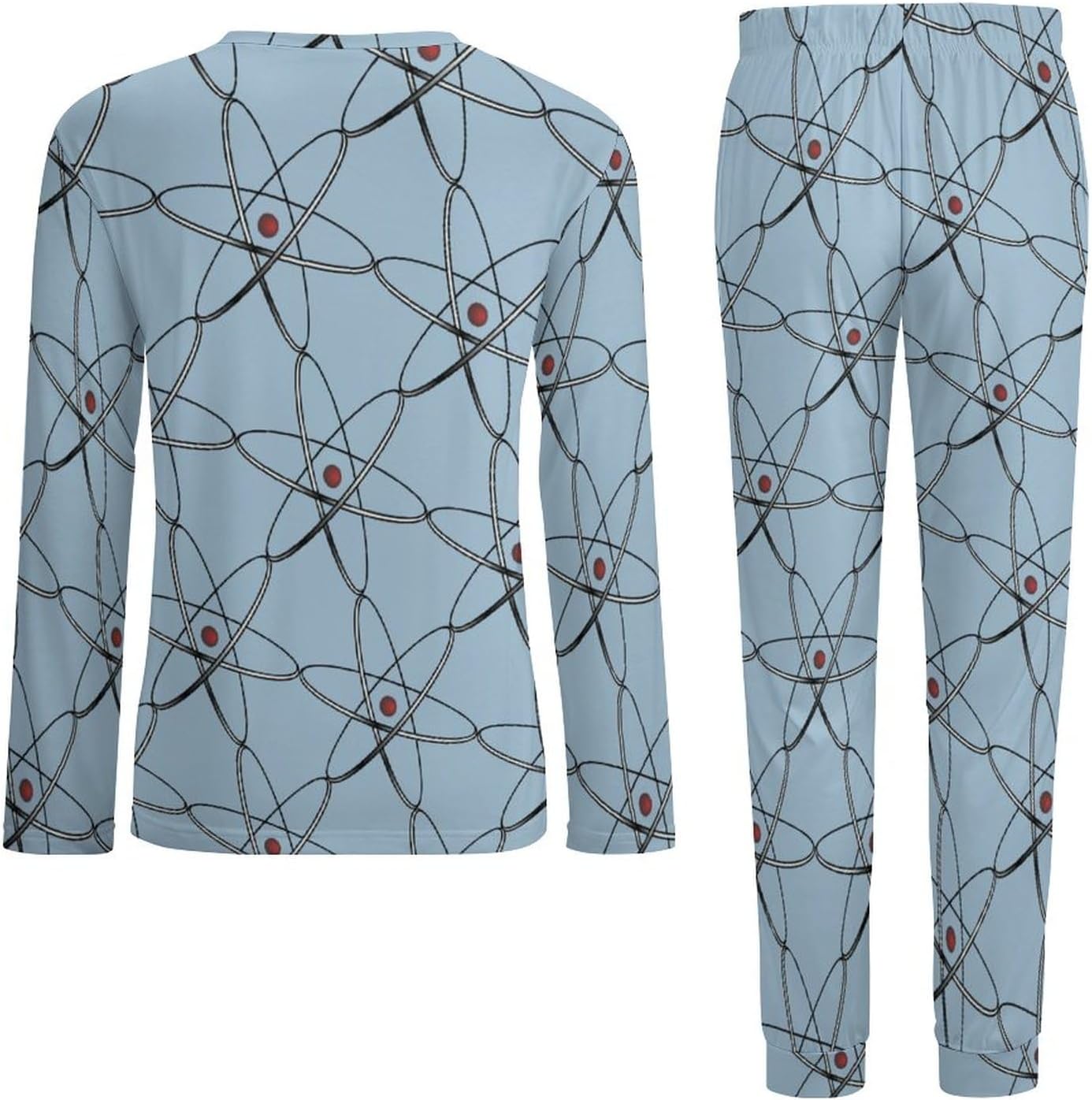 Physics Science Men’s Sleepwear Long Sleeve Top And Bottom Soft Nightwear Pajama Lounge Set