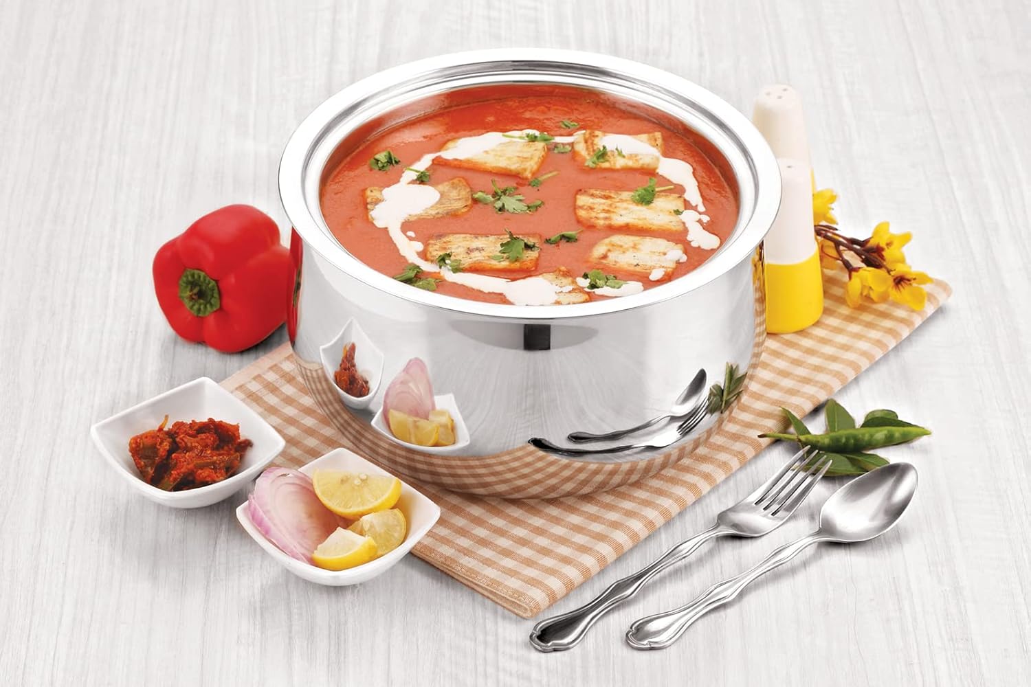 Juego de cazuela y olla de acero inoxidable – Estuche caliente de doble pared con aislamiento (67.6 fl oz2.11 QT)