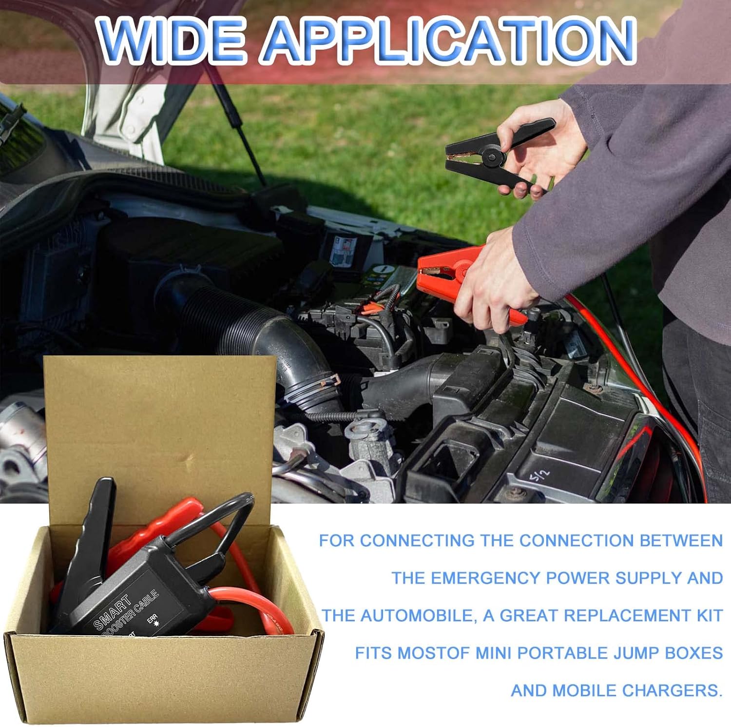 EC5 – Cable de arranque para batería de automóvil, cable de arranque EC5, abrazaderas de cocodrilo, accesorios de batería de repuesto automotriz