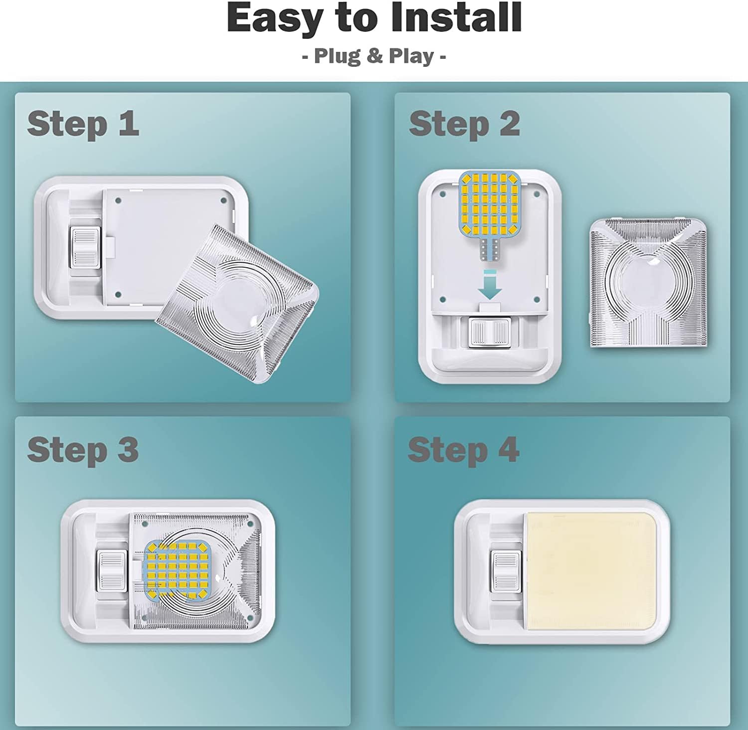20 bombillas LED para interior de caravana T10 921 922 912 194, bombillas LED superbrillantes, iluminación de repuesto 36-SMD 2835 4500K blanco