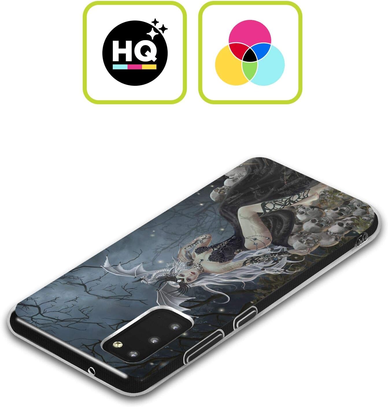 Head Case Designs Funda de gel suave con licencia oficial de Nene Thomas Mad Queen of Skulls Dragon Gothic compatible con Samsung Galaxy S22 Ultra 5G