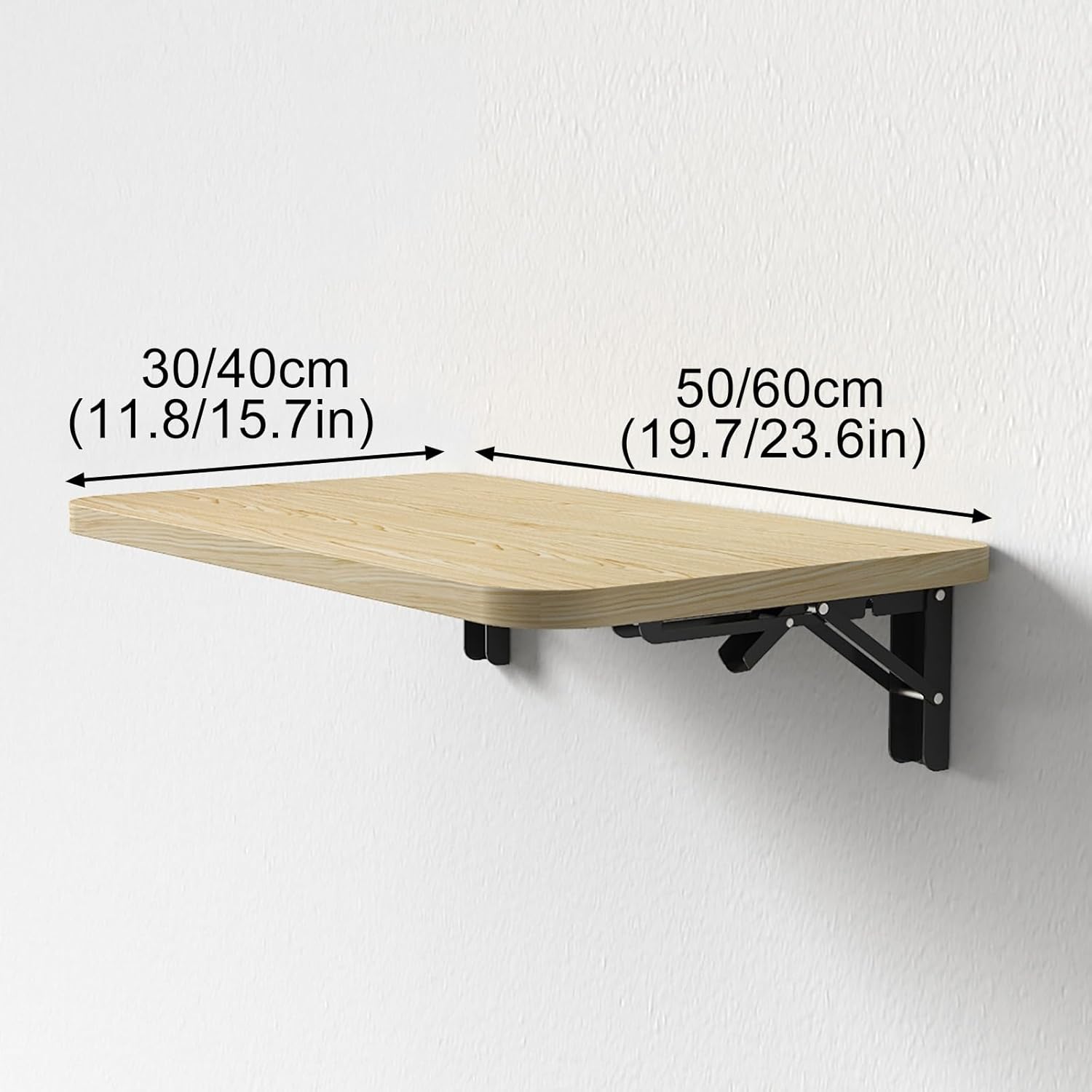Mesa plegable montada en la pared, escritorio plegable montado en la pared para espacios pequeños, escritorio, oficina, hogar, cocina, mesa de