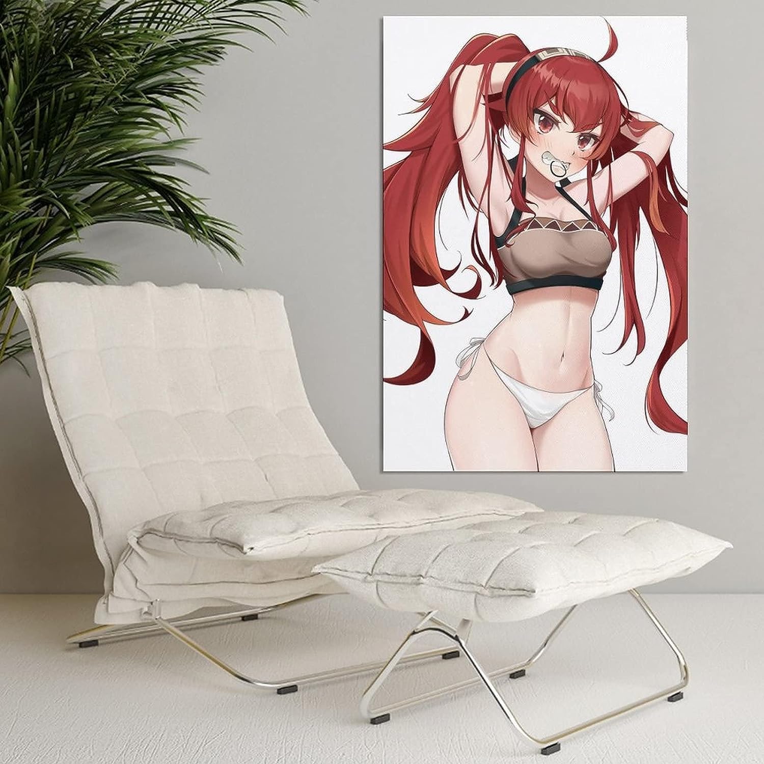 Mushoku Tensei Jobless Reincarnation Anime Long Hair Girl Red Hair Canvas Poster Bedroom Decor Office Room Decor Gift (Unframe,16″X24″)