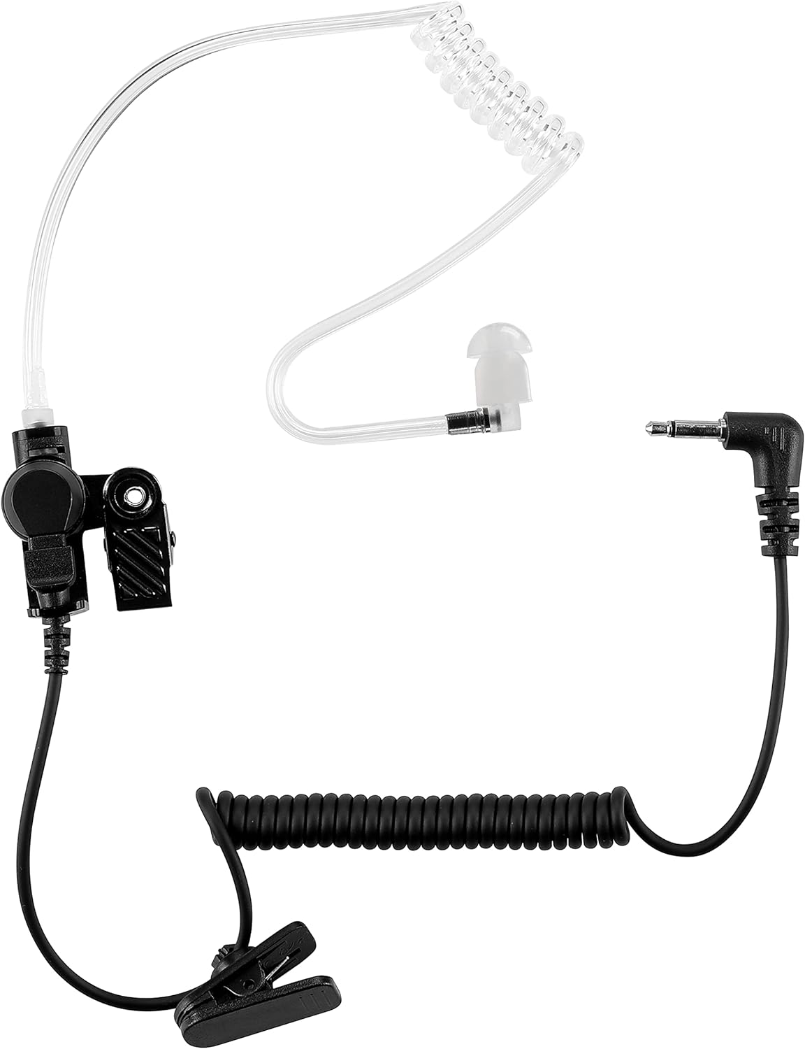 Auricular de policía de 0.138 pulgadas1 pin solo escucha tubo acústico auricular para altavoz remoto micrófono Motorola Kenwood radio de 2 vías FBI