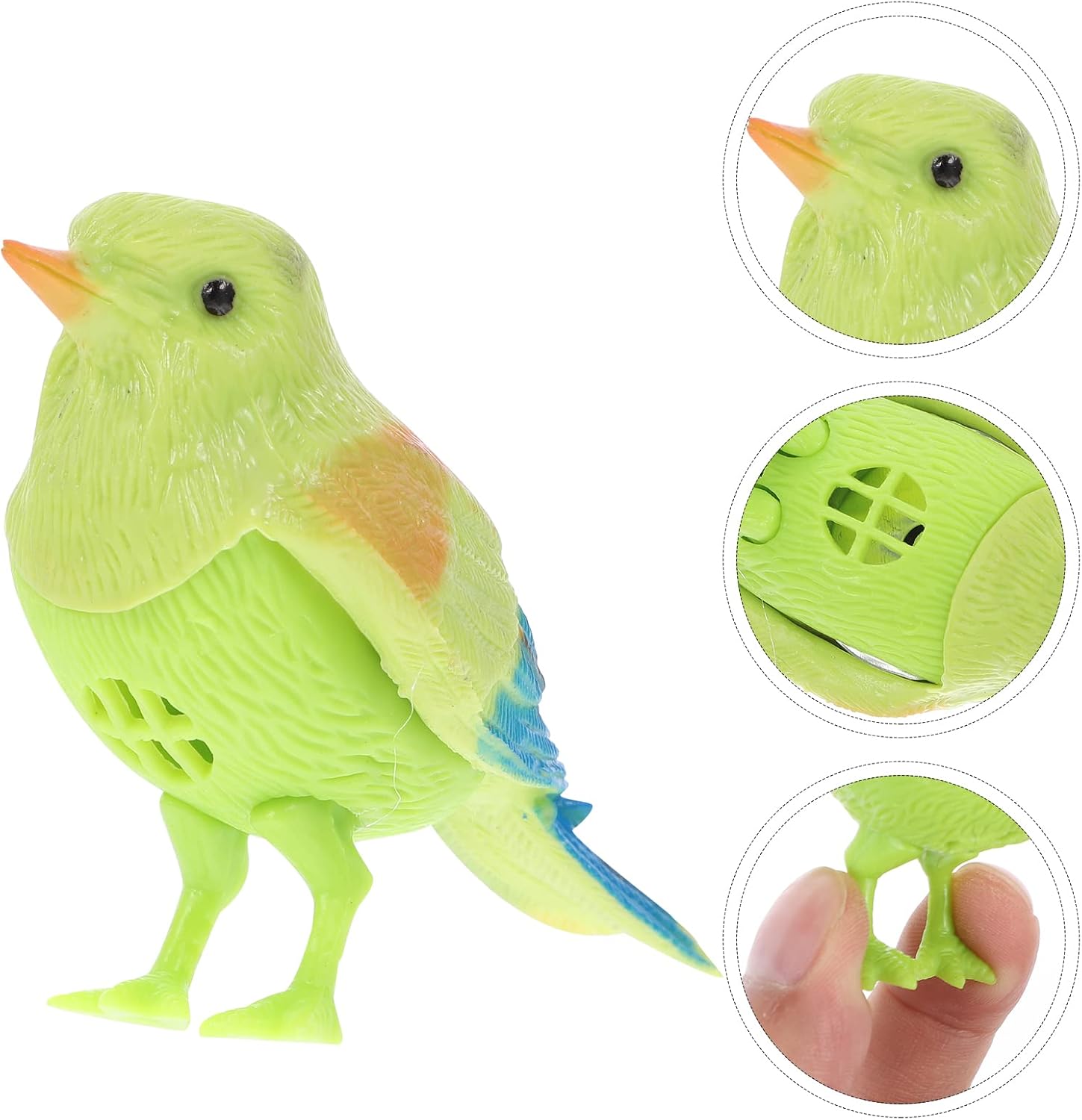 TOYANDONA Juguete de pájaro de canto con sensor de movimiento, pájaro colorido gorrión, juguete de simulación de pájaro de canto real, movimiento de