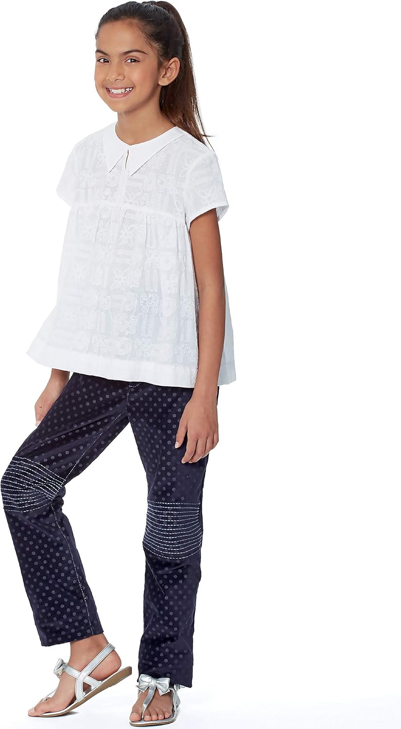McCall’s Patterns McCall’s – Pantalones para niña y camisa holgada Malia Janveaux para Kathryn Brenne, tallas 7-14, patrón de costura, color blanco