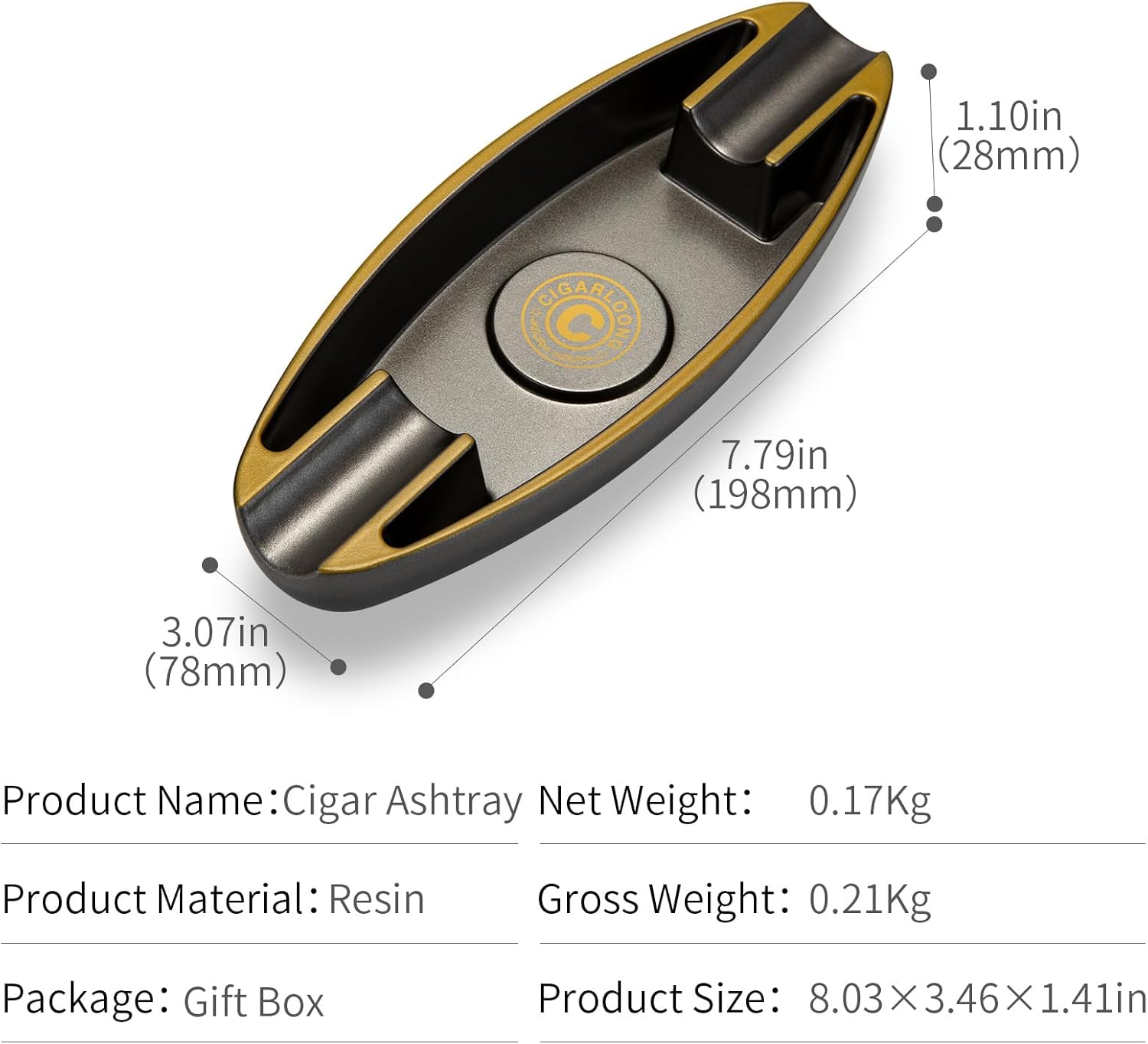 CIGARWONG Cenicero de cigarros con 2 portavasos, cenicero portátil de viaje, único para exteriores e interiores