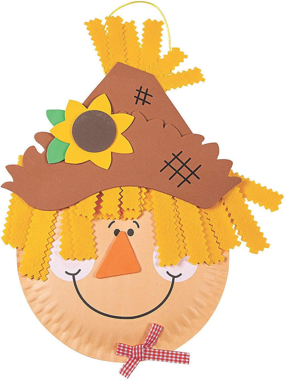 Kit de manualidades de espantapájaros con placa de papel, hace 12 manualidades de otoño para niños y actividades divertidas en el hogar
