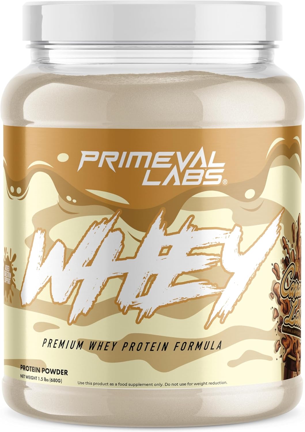 Primeval Labs Proteína de suero  Concentrado de proteína de suero puro  para el crecimiento muscular y la recuperación  Fórmula fácil de mezclar