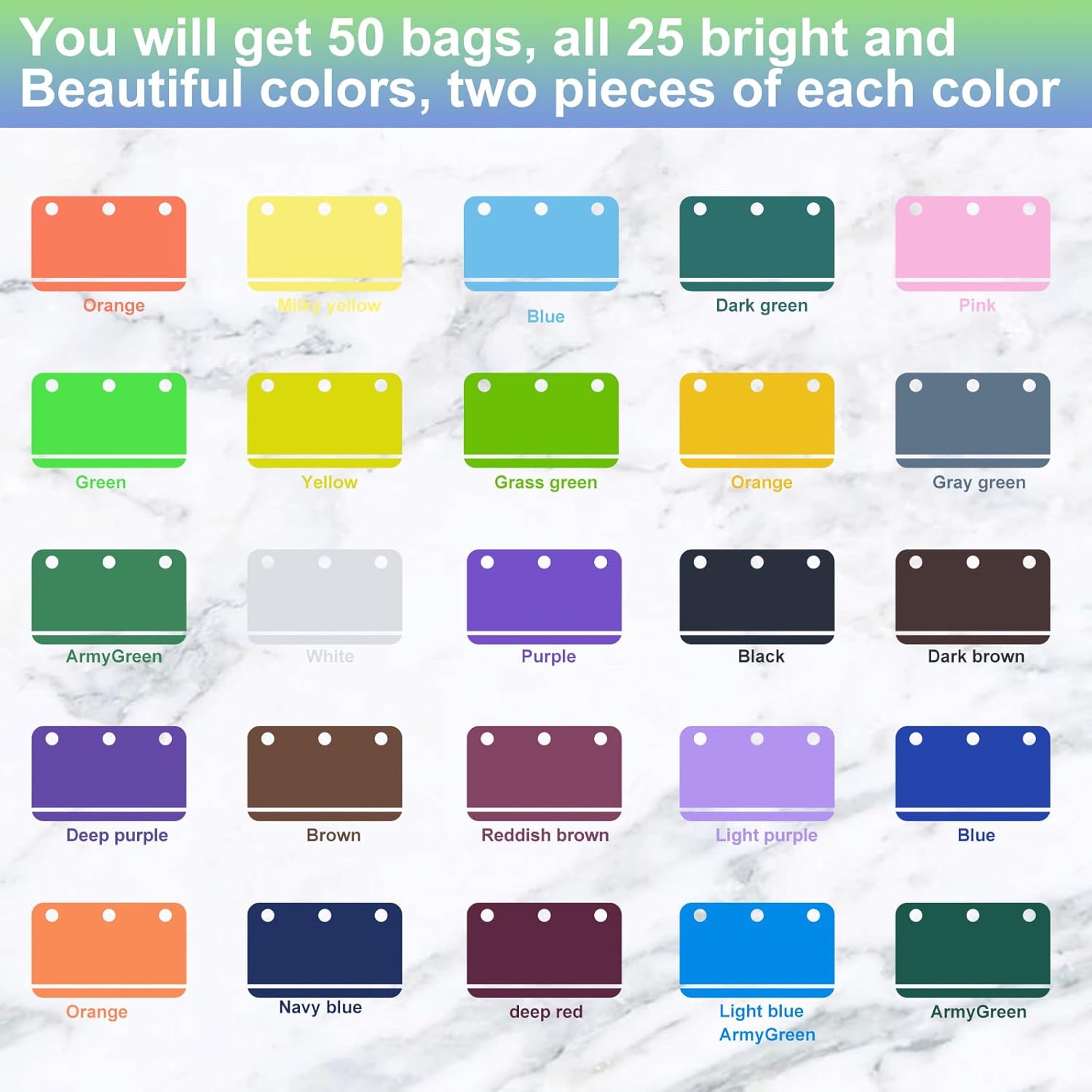 Tenceur 50 bolsas para lápices para carpetas de 3 anillos con cremallera, bolsas de tela para lápices, bolsa para lápices con ventana transparente,