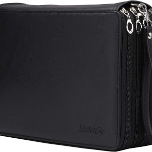 Shulaner Estuche organizador de lápices de colores PU de gran capacidad portátil para lápices 96 ranuras Portalápices Shulaner Estuche organizador de lápices de colores PU de gran capacidad portátil para lápices 96 ranuras Portalápices