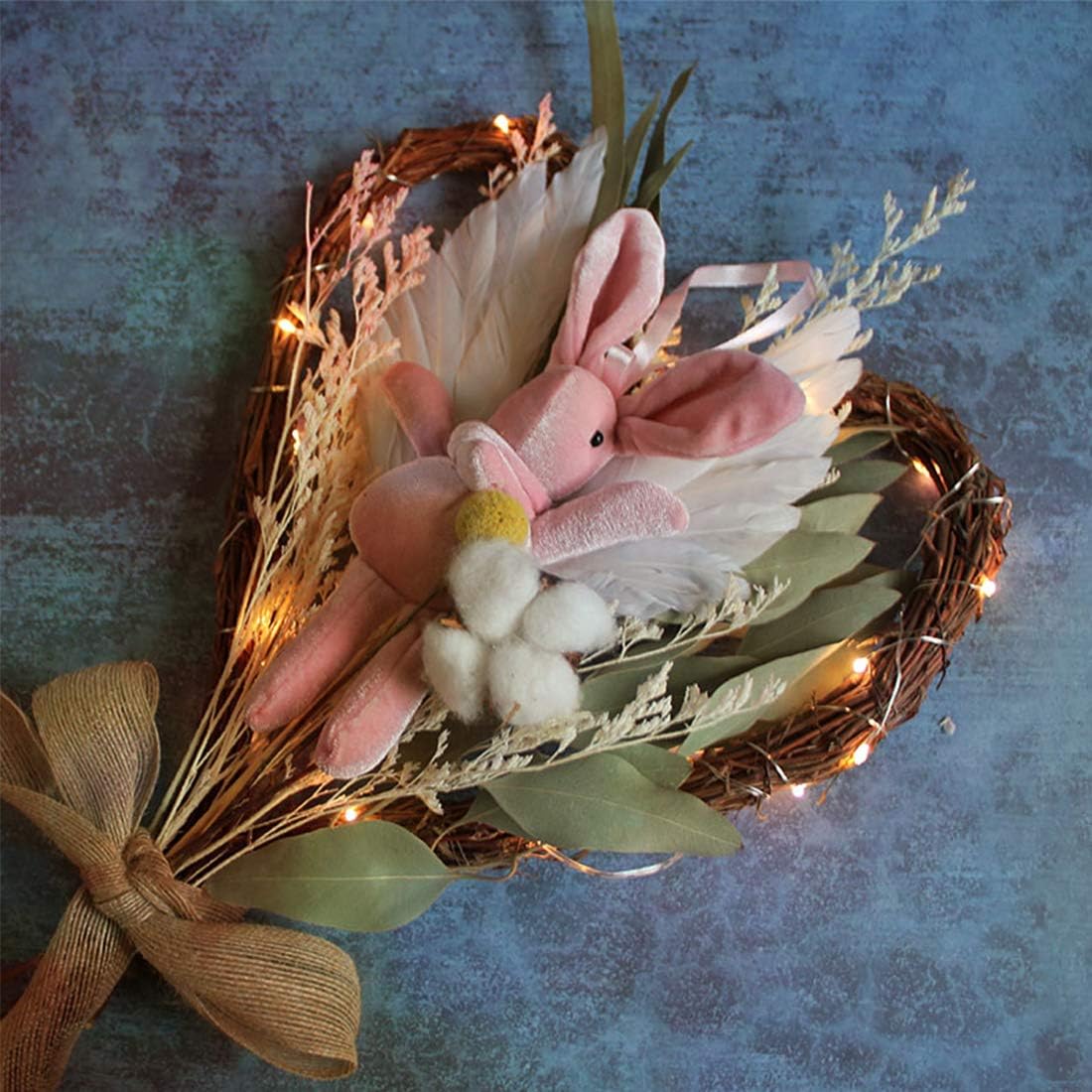 Corona de vid natural en forma de corazón, corona rústica para manualidades, corona de Navidad, guirnalda de puerta, guirnalda de boda, fiesta,