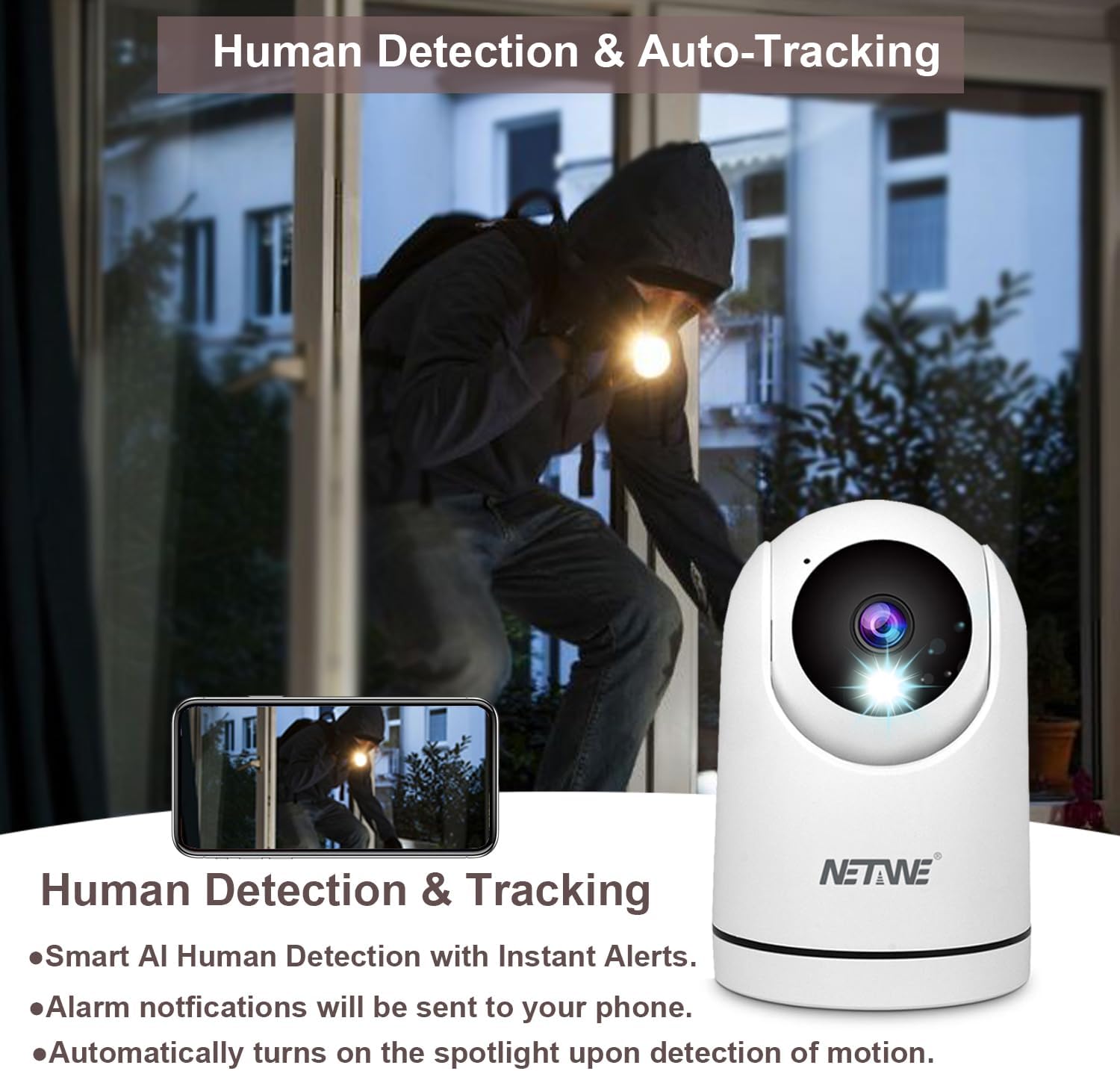 Seguridad inalámbrica para mascotas Interior Cámara IP WiFi para perro mascota bebé niñera Monitor 2.4G WiFi Cámara Cámara seguimiento automático