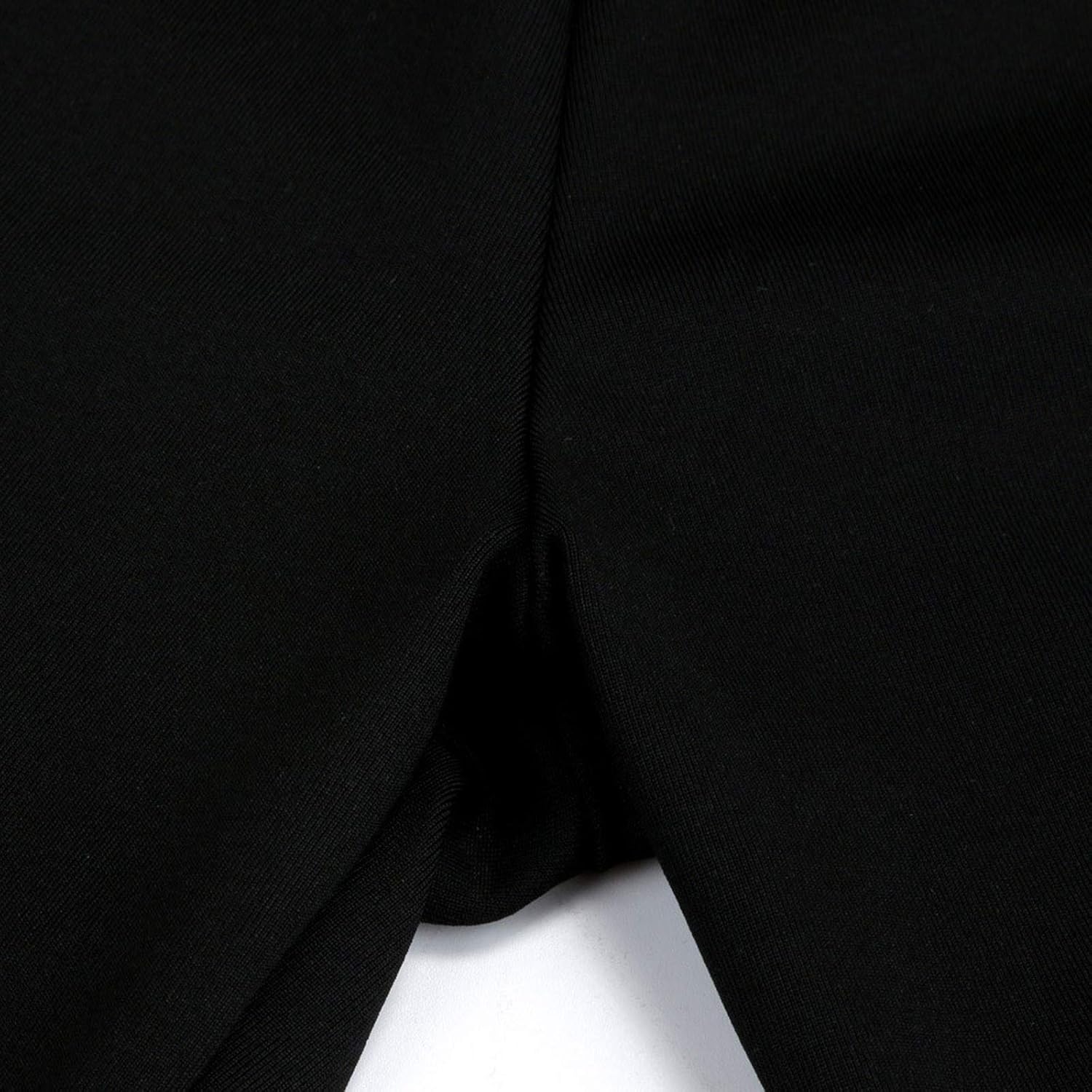 Bravetoshop – Pantalones de descanso de pierna ancha con encaje para mujer, pantalones rectos y holgados de cintura alta, S