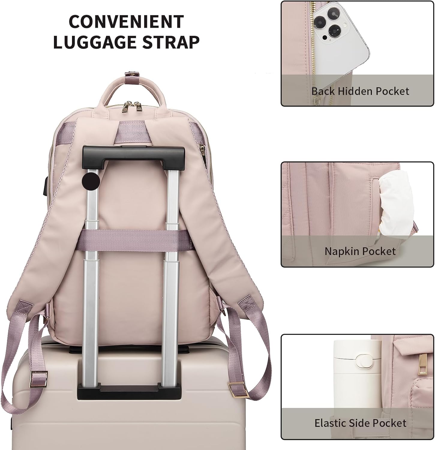 seyfocnia Mochila para laptop para mujer, rosa ( A01 Pink ), Computadora portátil