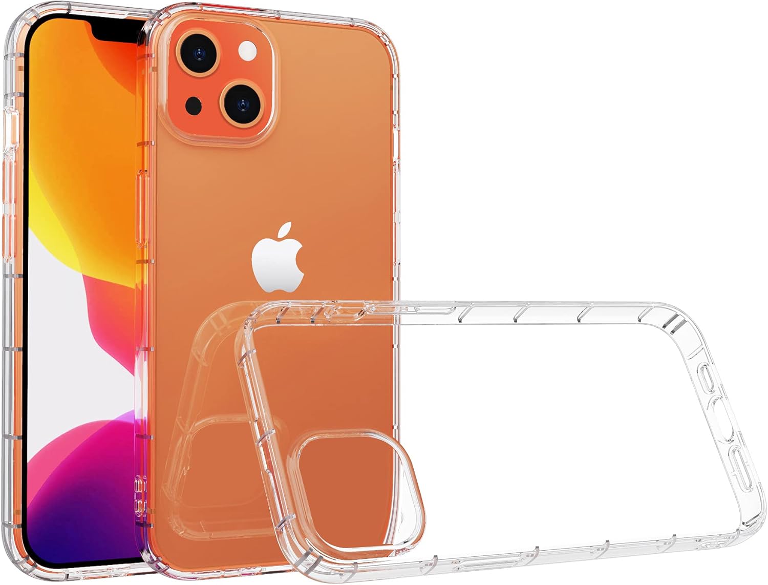 QUARK Crystal Clear Slim caso para iPhone 13 Mini TPU caso mejor que la cubierta de silicona soporta cargador inalámbrico Apple Phone Thin Carcasas
