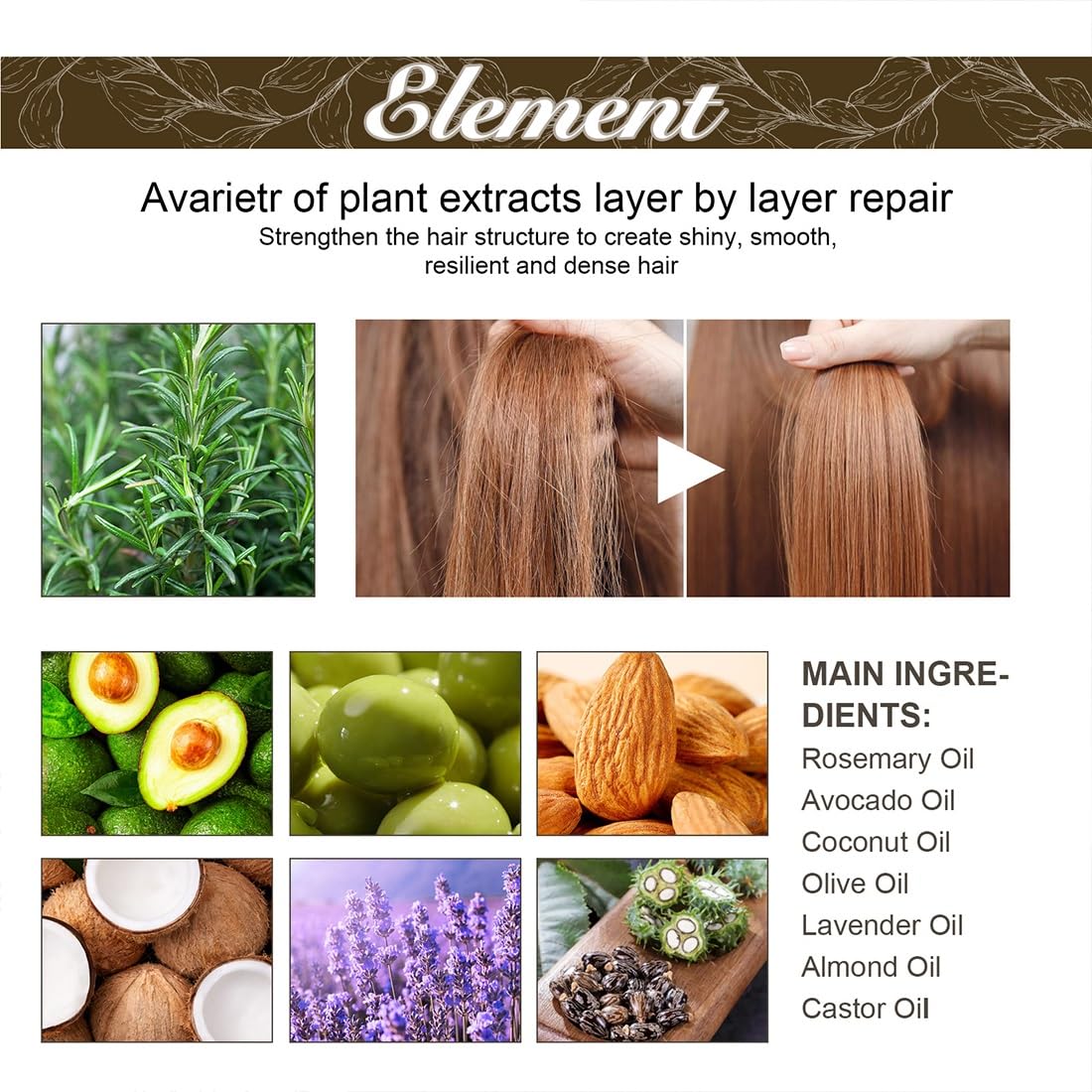 Tiworld – Aceite natural para el crecimiento del cabello, aceite natural vegano para el crecimiento del cabello, aceite de romero orgánico para el