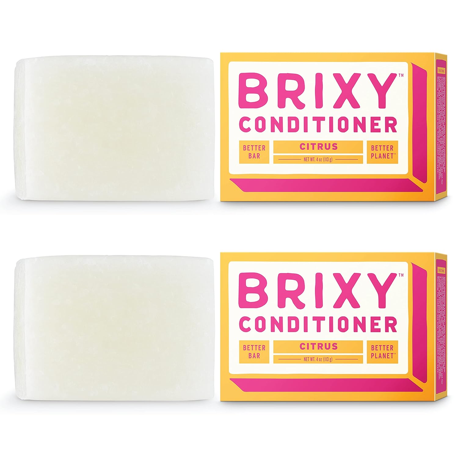 BRIXY Barra acondicionadora para hidratación y suavidad, todo tipo de cabello, pH equilibrado y seguro para cabello teñido, sostenible, vegano, sin