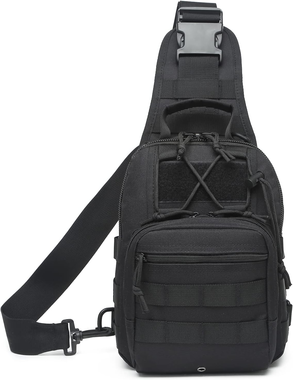 ATBP Mochila táctica pequeña para hombre, bolsa de hombro militar, bolsa cruzada EDC para senderismo, 7 litros, Negro -, Classic