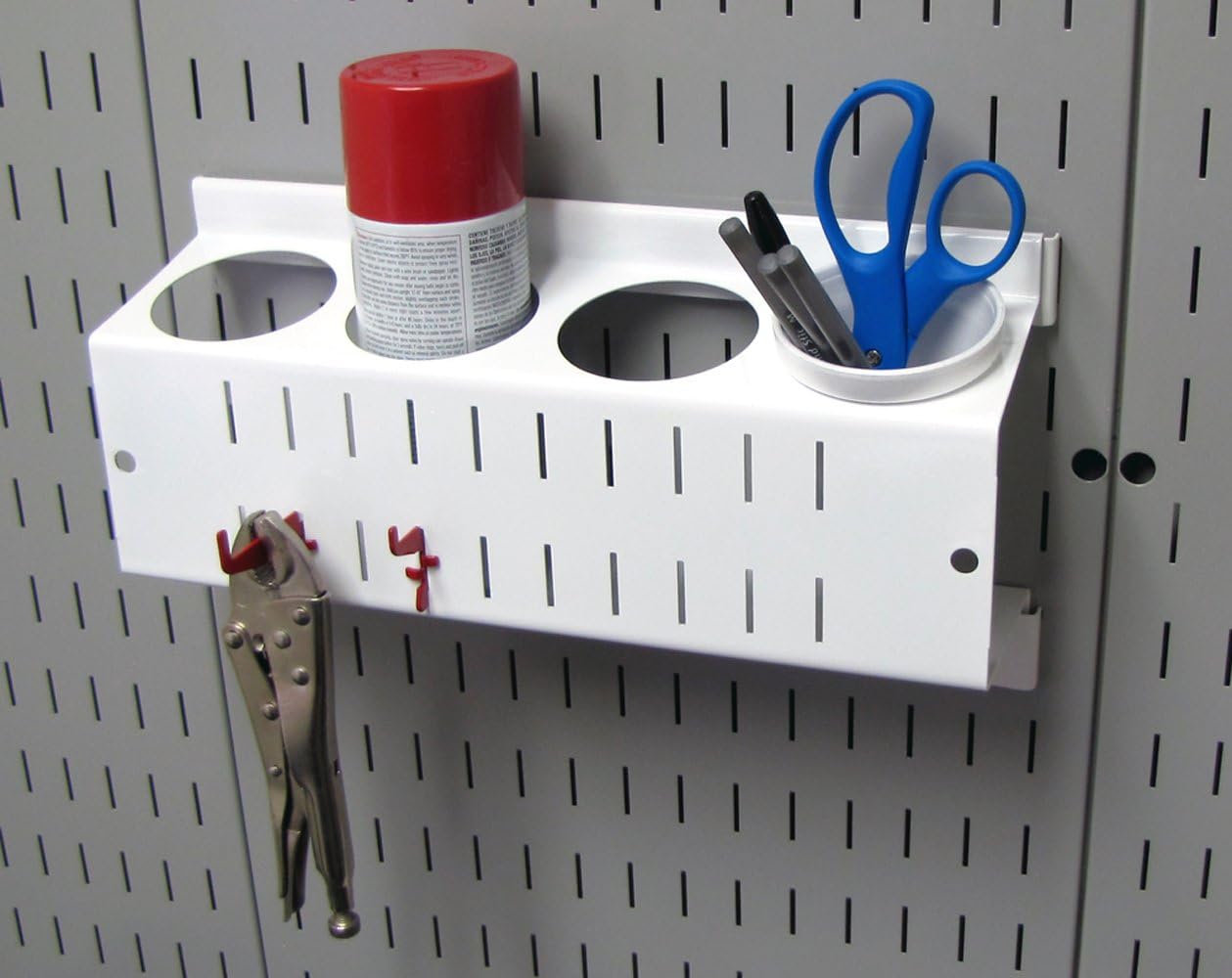 Wall Control Soporte para latas de aerosol y organizador de latas de aerosol para tablero de clavijas Wall Control y tablero de herramientas