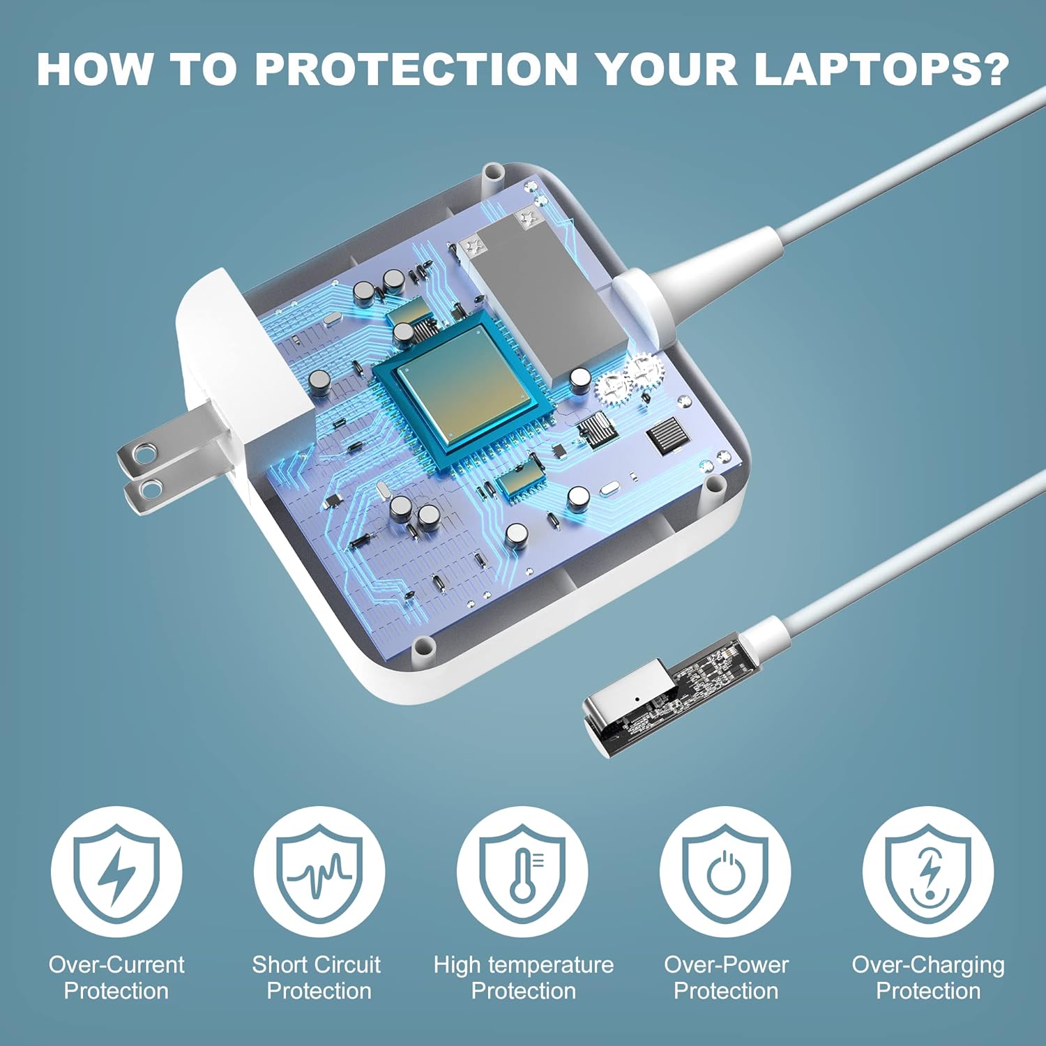 Cargador Mac Book Pro de 60 W, adaptador de corriente compatible con A1278 A1344 Mac Book Pro de 13 pulgadas (antes de mediados de 2012), cable de