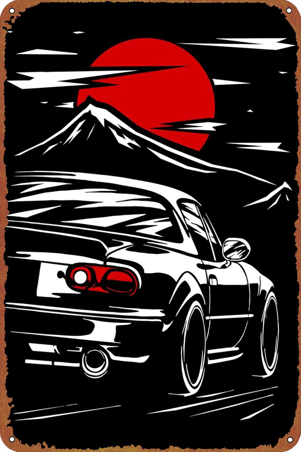 Mazda MX5 Miata – Cartel de metal para pared, divertido letrero de hojalata vintage, cartel de pared para cafetería, bar, restaurante, supermercado,