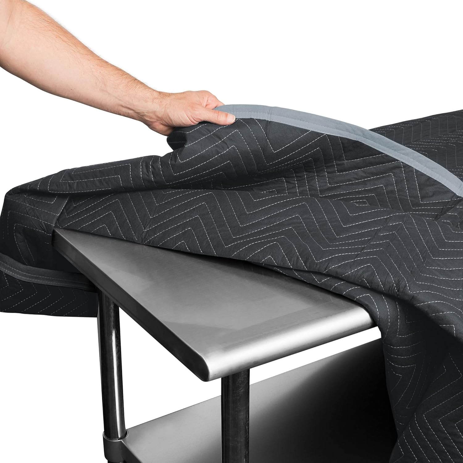 Sure-Max 6 mantas para mudanza y embalaje, ultra gruesas, 72 x 40 pulgadas, almohadillas acolchadas profesionales para muebles, color negro