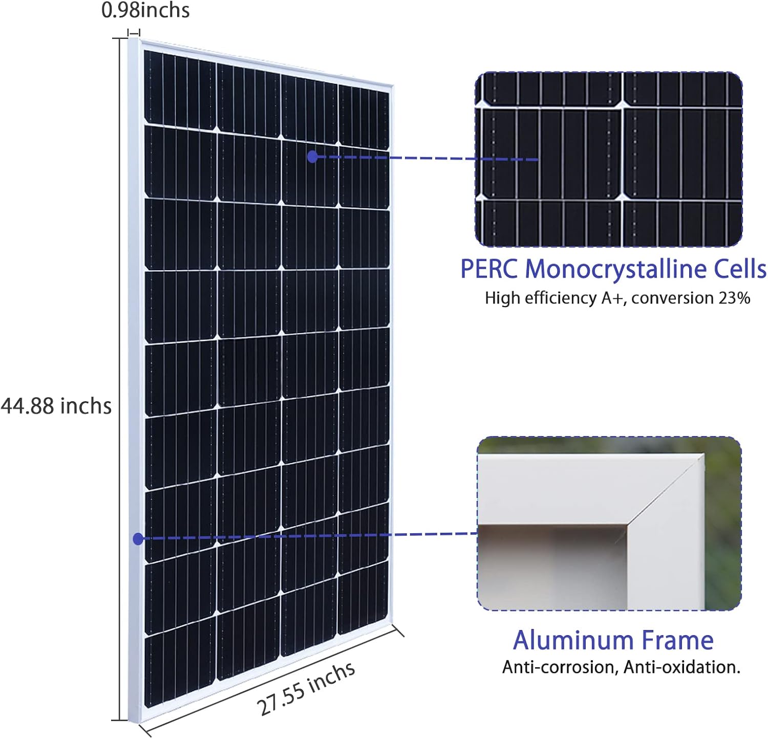 Panel solar de 300 W, 12 V24 V, 2 unidades de 150 W de alta eficiencia monocristalino de módulo fotovoltaico de alimentación para batería, barco,