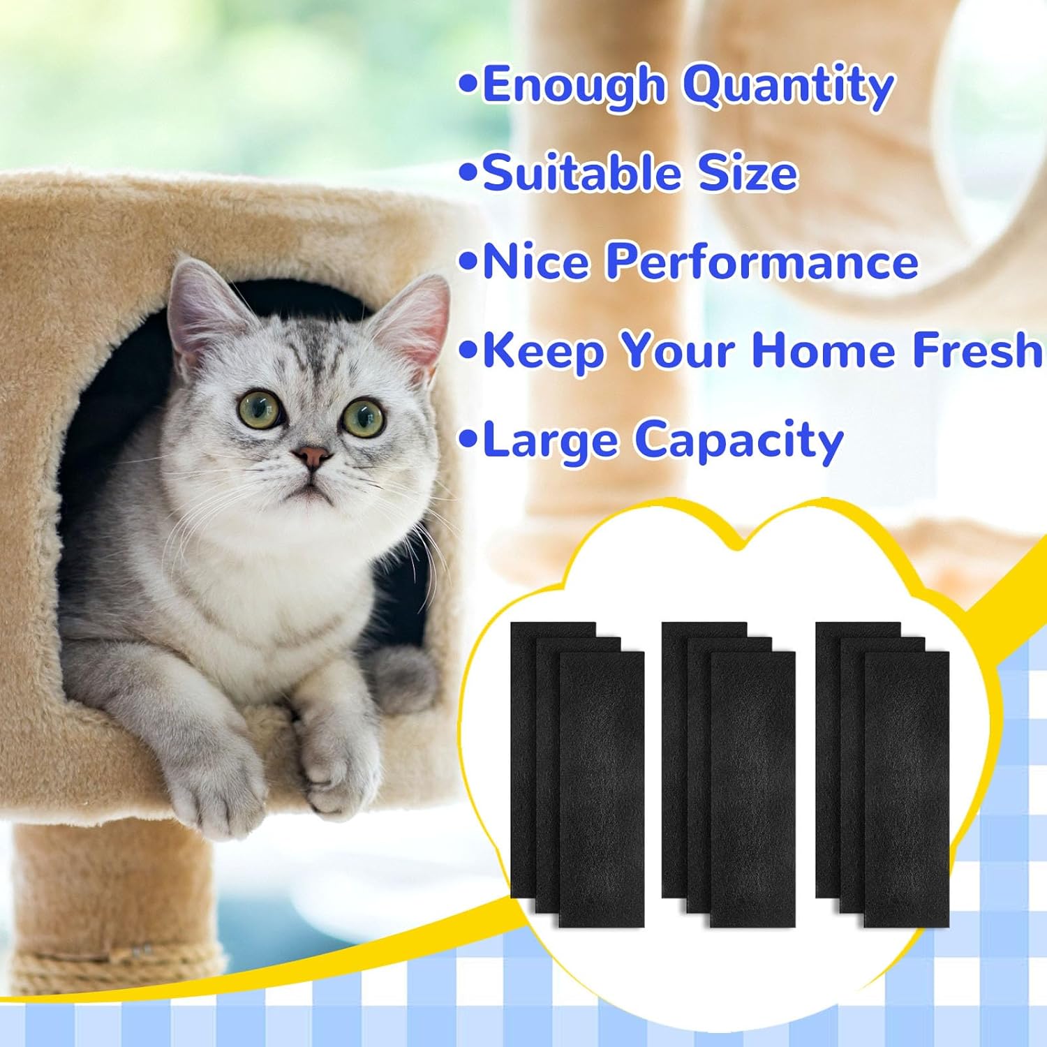 30 filtros de carbono compatibles con Litter-Robot 3 filtros de repuesto de carbón activado para gatos para mantener el hogar fresco, absorber