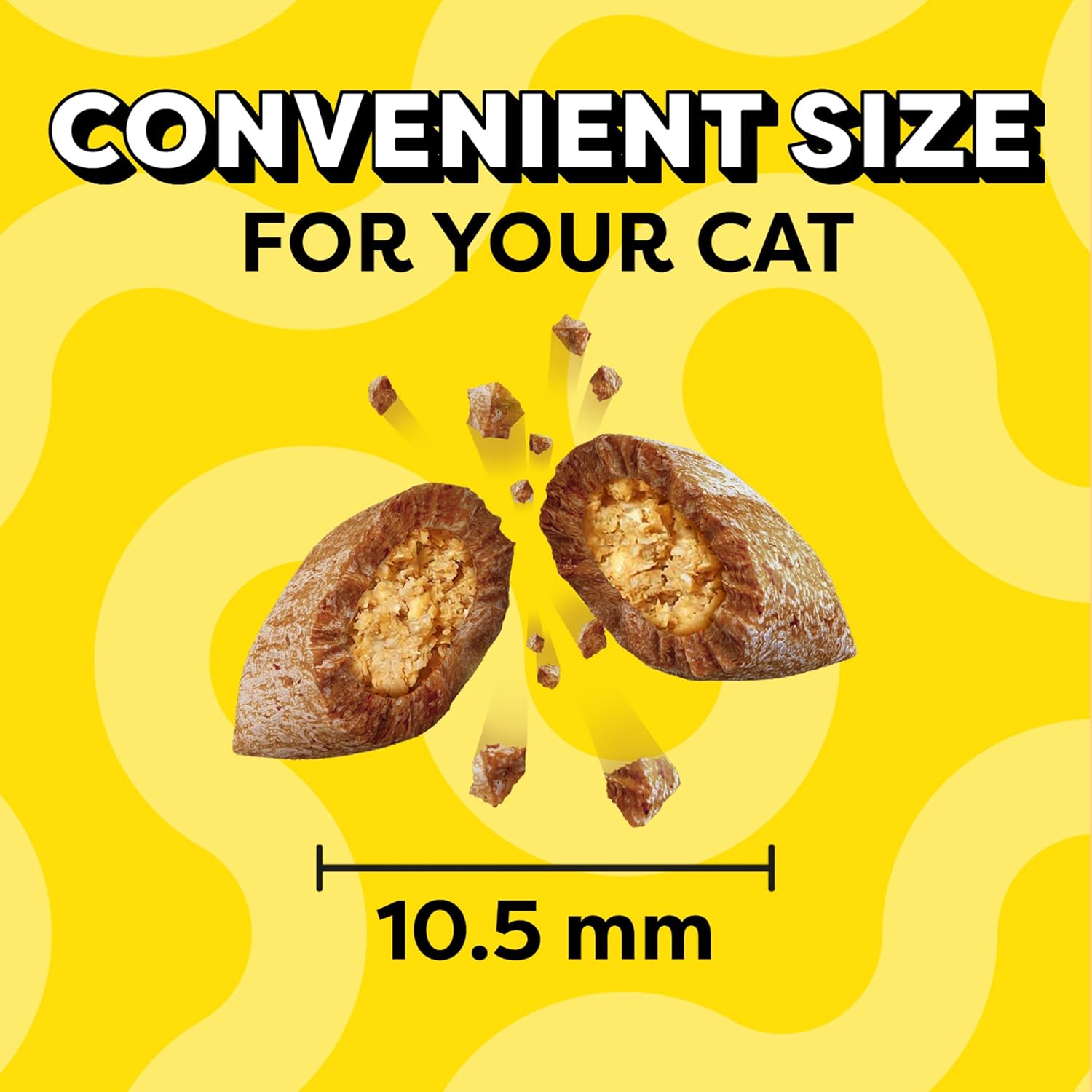 TEMPTATIONS Classic Bocadillos crujientes y suaves para gato sabor salmón delicioso, 16 onzas Envase