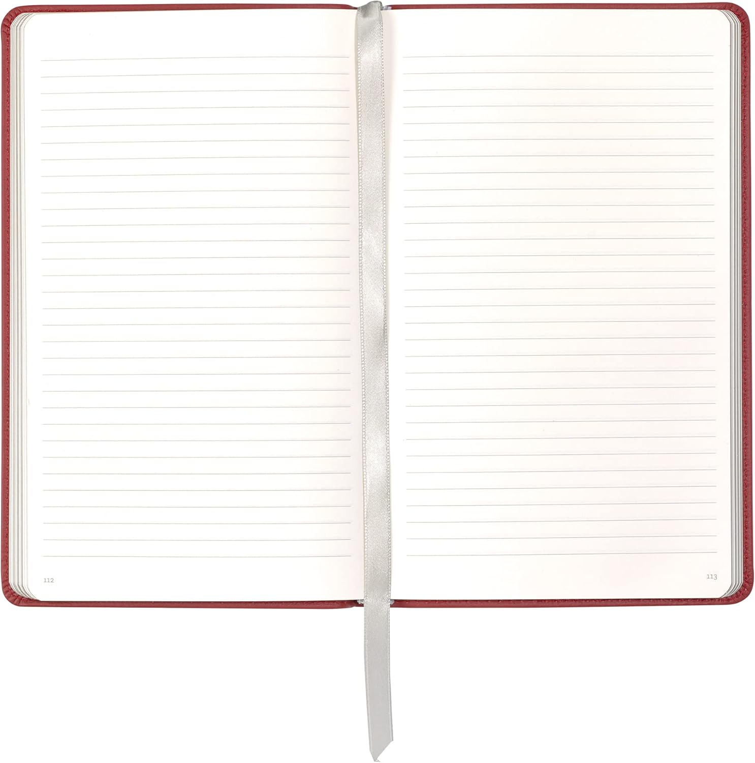 Cuaderno clásico de cuero, tapa blanda, rojo Britannica, grande (5.4 x 8.5 pulgadas), 234 páginas a rayas, colección Heritage, tabla de contenido