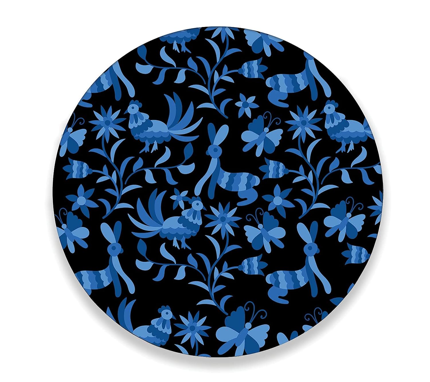 HASTA LA RAIZ  Mexican Handmade Cheese Board covered with resin. Ideal for Charcuterie Platter & Serving Tray. Line Tenangos (Black Otomi)