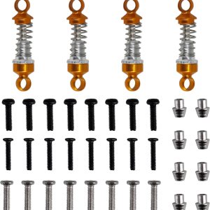 4 piezas de aluminio ajustable suave y duro amortiguador de coche RC actualización modificada piezas para WLtoys 128 RC Car K969 K989 K999 P929 4WD 4 piezas de aluminio ajustable suave y duro amortiguador de coche RC actualización modificada piezas para WLtoys 128 RC Car K969 K989 K999 P929 4WD