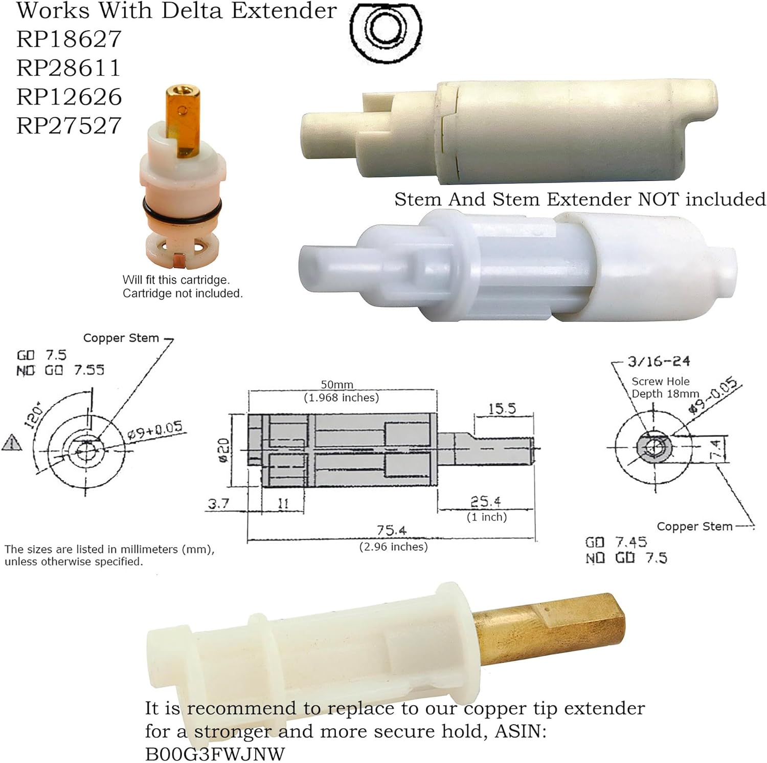 PlumbUSA – Kit de embellecedores para válvula de ducha sin arandelas de 2 mangos, cromada, con asas cruzadas de porcelana y cabezal de ducha de 2 12