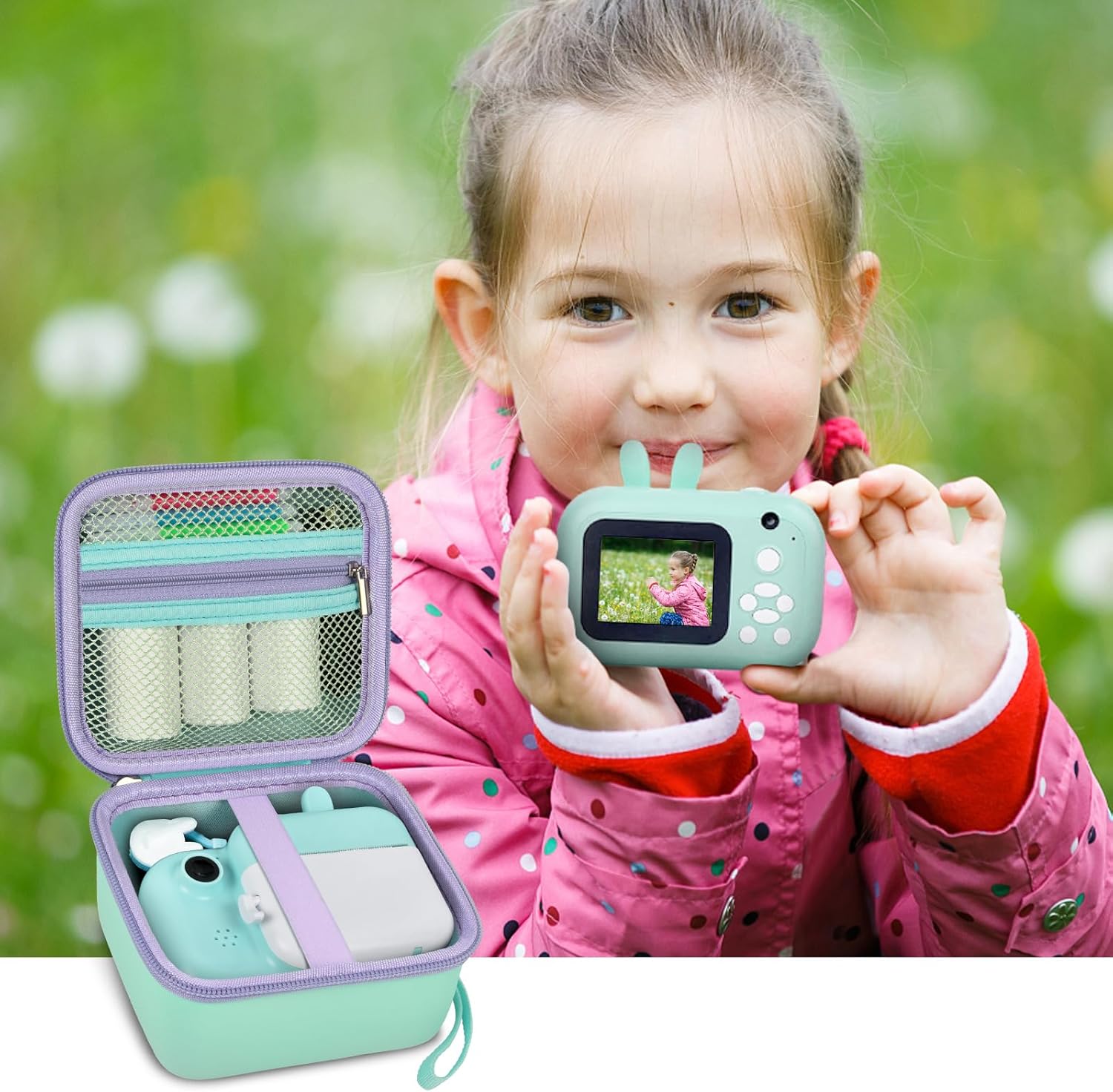 PAIYULE Funda para cámara infantil compatible con cámara instantánea para niños, cámaras de video digitales, bolsa de almacenamiento para cámaras de
