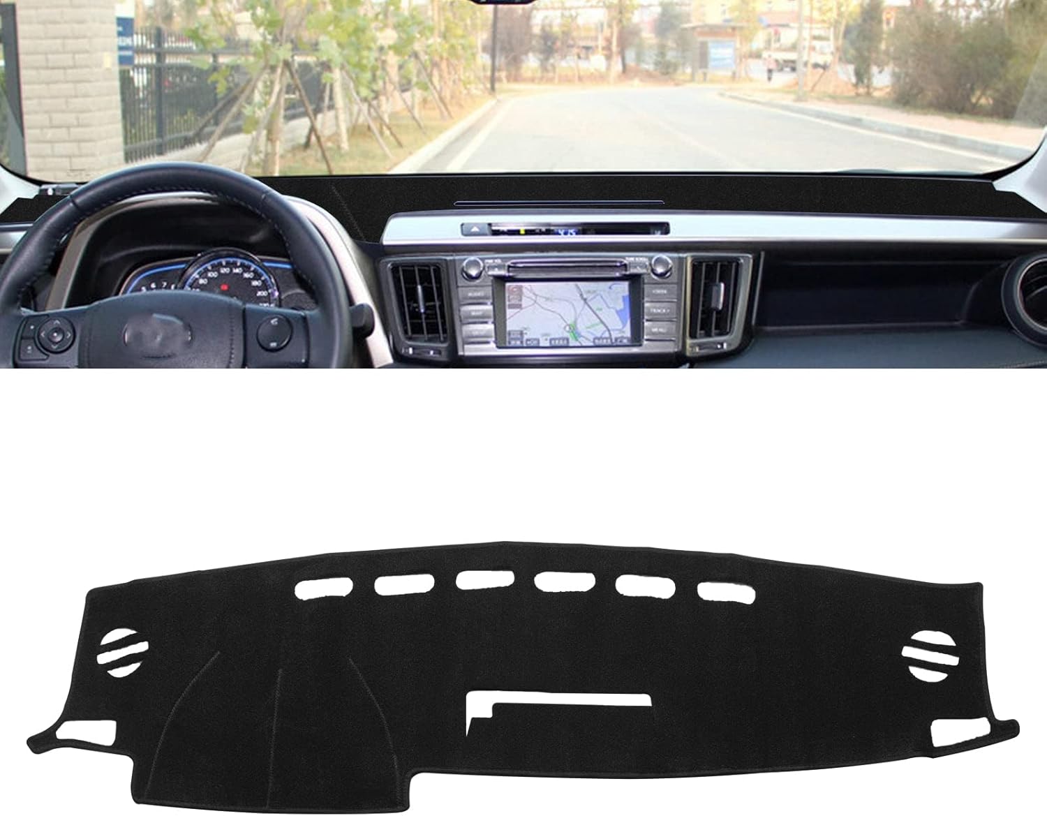 x xotic tech Compatible con Toyota Rav4 2013 2014 2015 2016 2017 2018 cubierta de tablero de instrumentos cubierta de consola central cubierta de