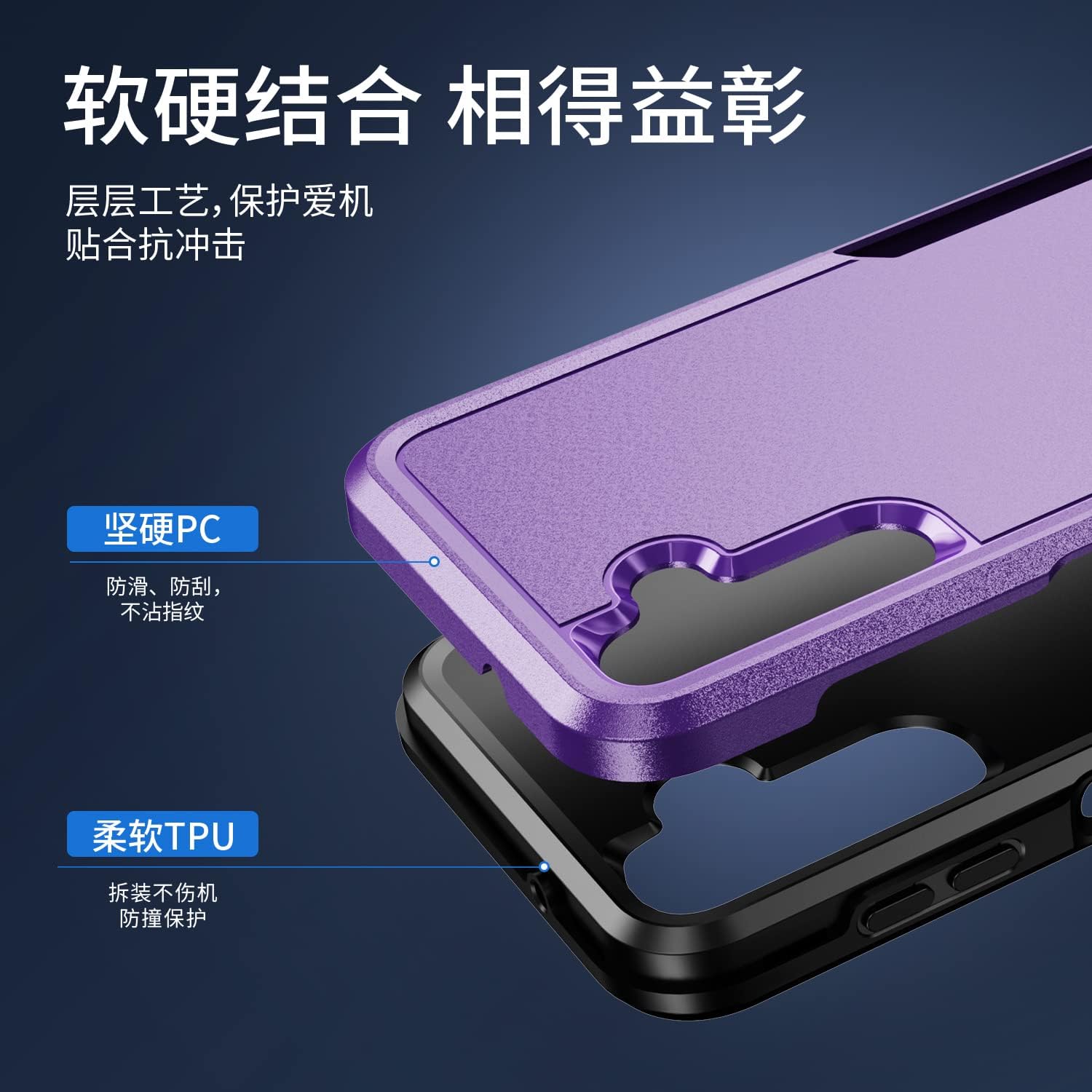 YmhxcY Funda A14 5G, funda para Galaxy A14 5G con 2 protectores de pantalla a prueba de explosiones, grado militar soporte de anillo de 360  F,