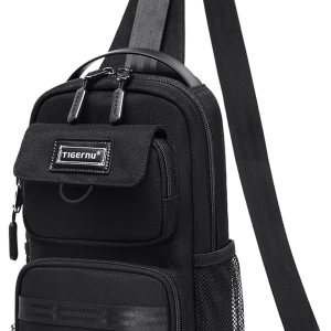 TIGERNU Bolso bandolera para hombre, mochila cruzada pequeña, bolso bandolera de hombro casual, para viajes, senderismo, bolsa de pecho para acampar TIGERNU Bolso bandolera para hombre, mochila cruzada pequeña, bolso bandolera de hombro casual, para viajes, senderismo, bolsa de pecho para acampar