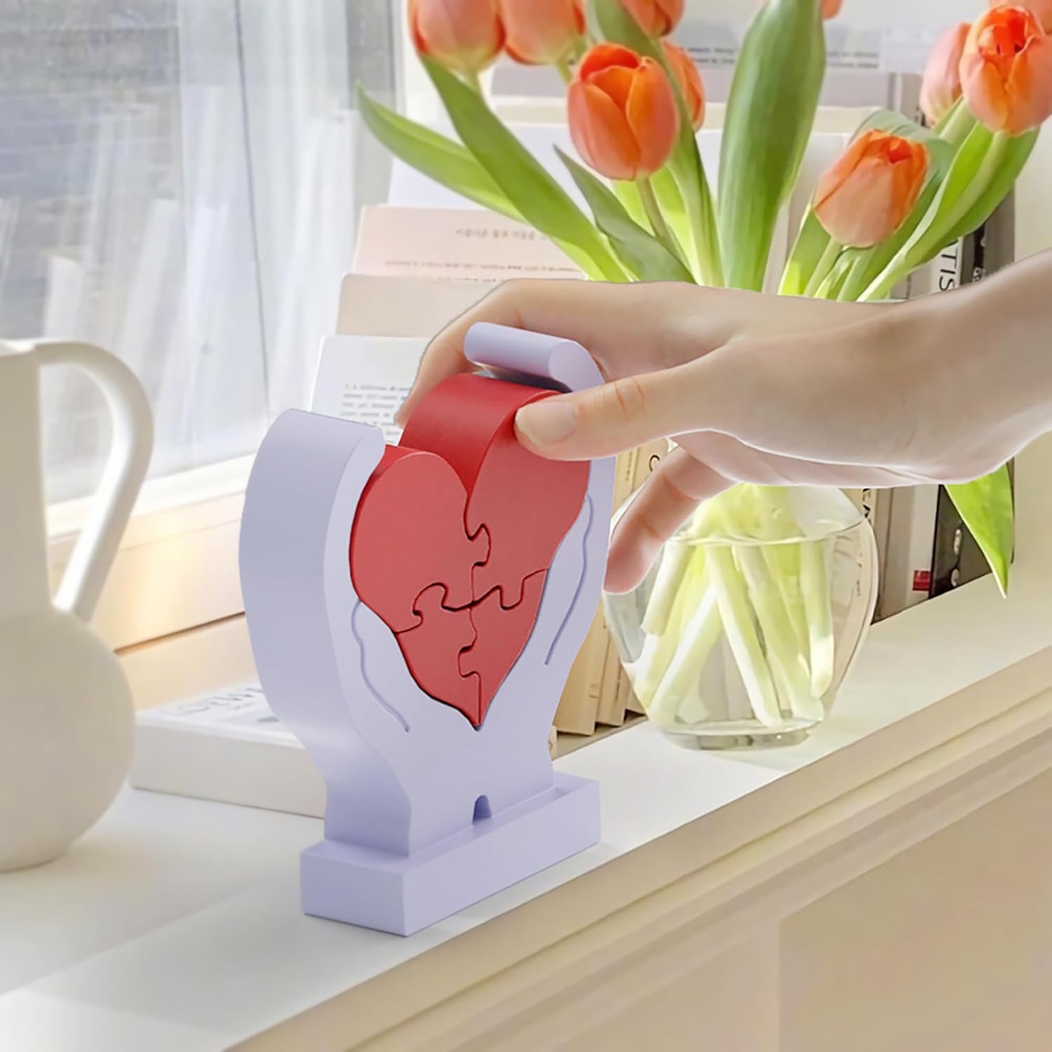 Molde de resina de corazón, molde de mano, molde de silicona hecho a mano para hacer velas de resina, suministros de manualidades, molde 3D, molde