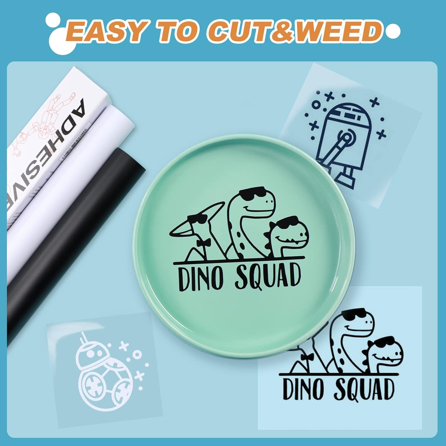 HTVRONT Vinilo verde permanente, vinilo adhesivo verde para Cricut, rollo de vinilo verde de 12 pulgadas x 5 pies para Cricut, Silhouette – Fácil de