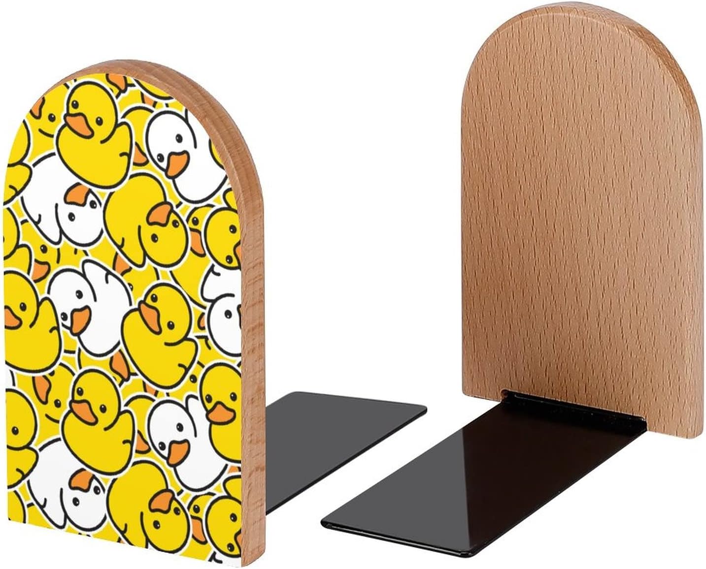 Sujetalibros decorativos de madera para estantes, habitación de niños, escritorio en casa, oficina, tapones para libros, DVD, 1 par2 piezas (5 x 3.1