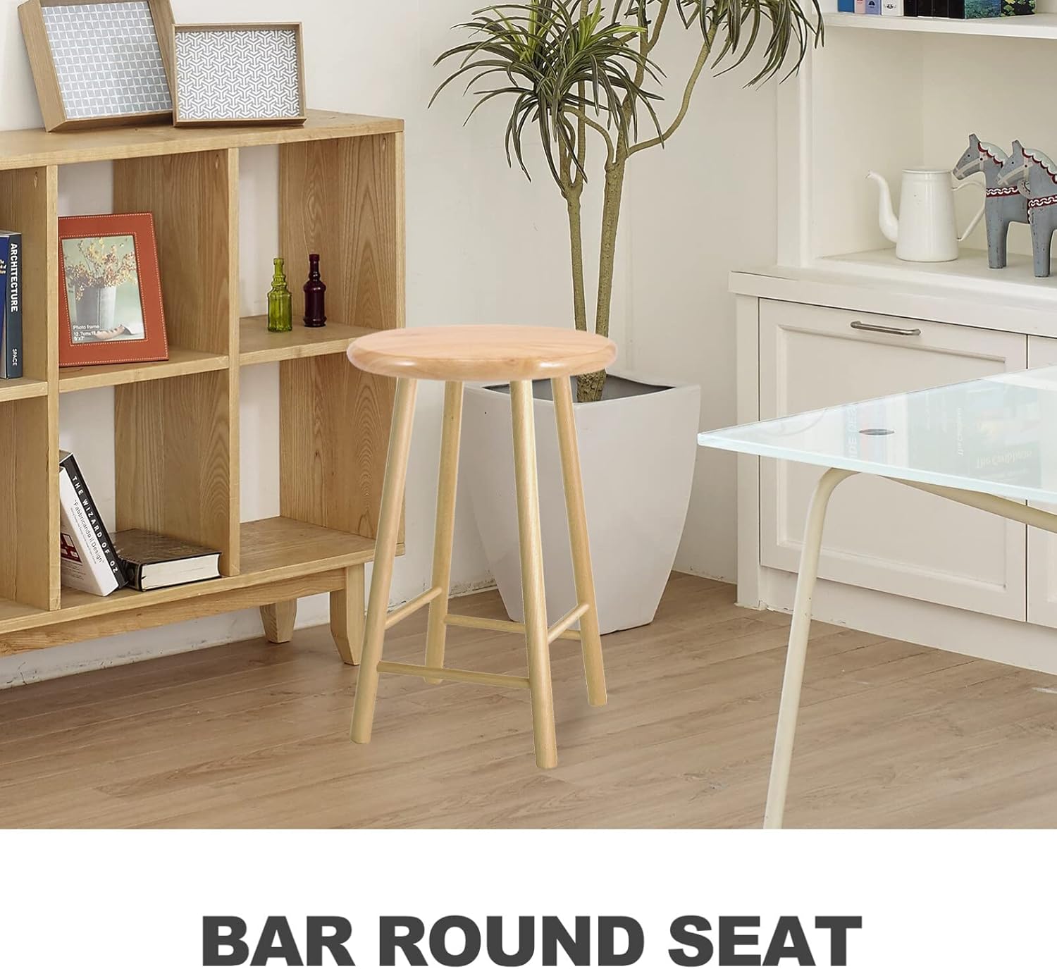 DOITOOL Taburete de madera para sillas de bar, 2 piezas de repuesto de asiento de taburete de bar de madera, asiento redondo de 12 pulgadas, asiento