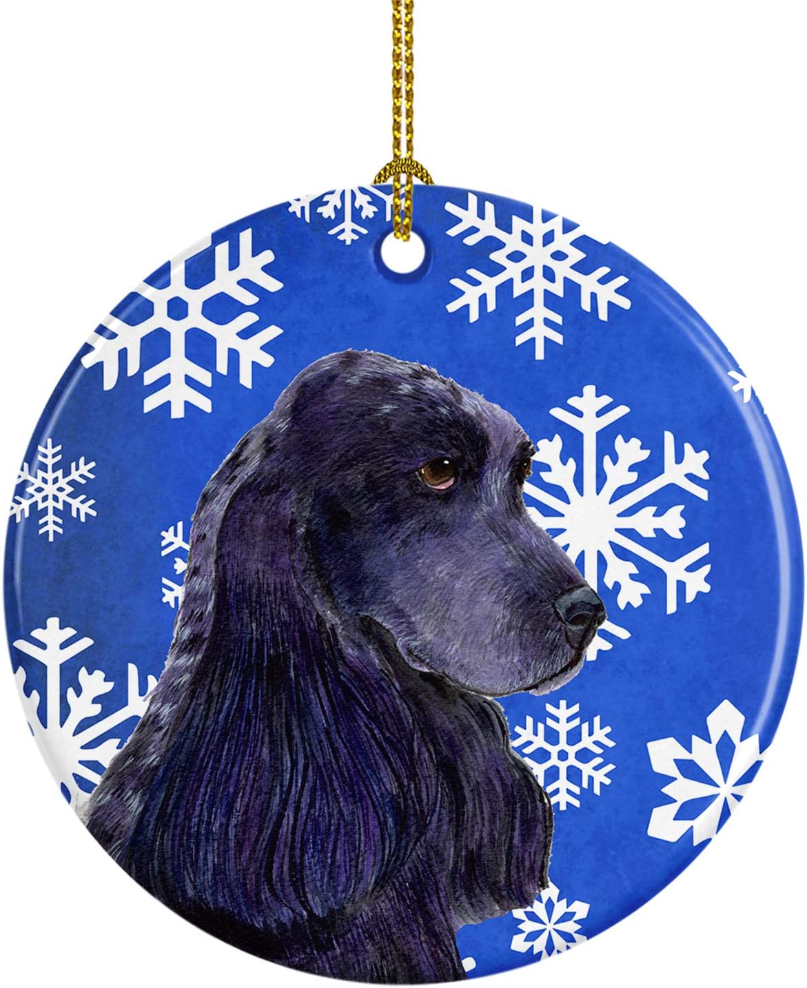 Caroline’s Treasures Cocker Spaniel – Adorno de cerámica para colgar en el árbol de Navidad, para el hogar, Navidad, fiestas, regalo, 3 pulgadas,